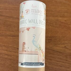Fabric Wall Decal - Peacock Plumage Design